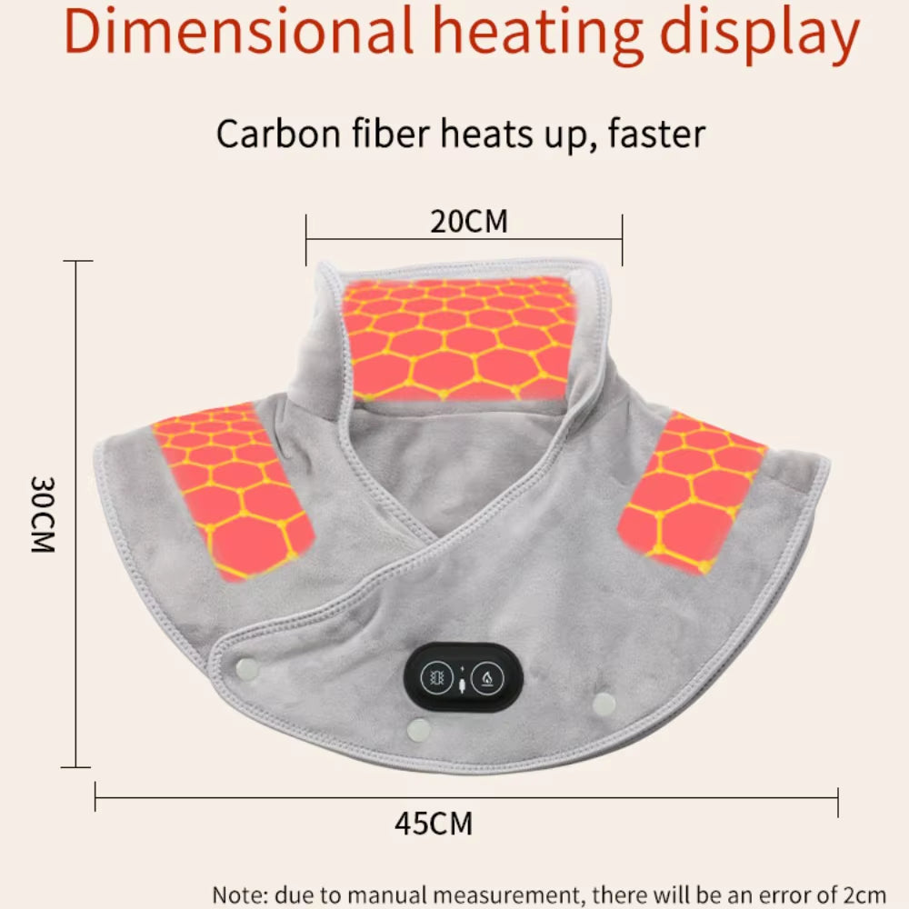 ThermaRelief™ Heated Neck & Shoulder Wrap – Soothe Tension, Melt Stress Away